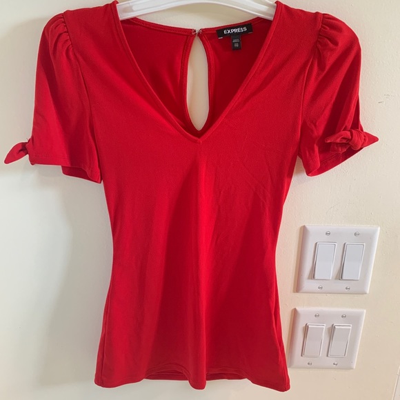 Express Tops - Red shirt EXPRESS Express Tops - Red shirt EXPRESS